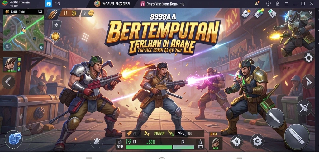 Screenshot 898A menampilkan aksi pertempuran Battle Royale yang intens.