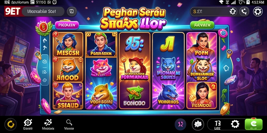 Tampilan gameplay menarik dari permainan slot 9ET.