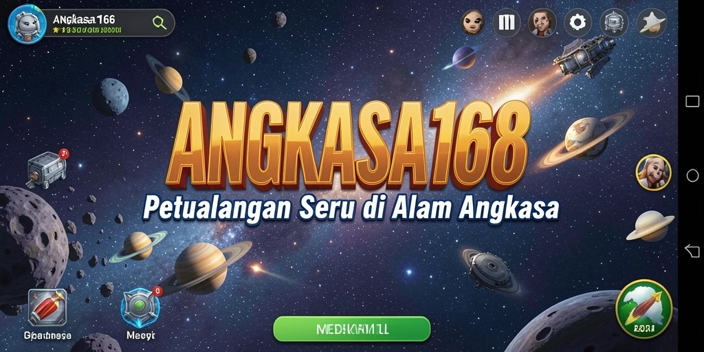 Screenshot menunjukkan gameplay seru ANGKASA168 dengan petualangan luar angkasa.