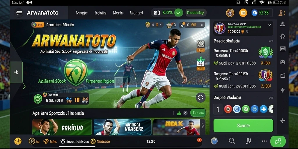 Tampilan menarik dari gameplay taruhan olahraga ARWANATOTO.