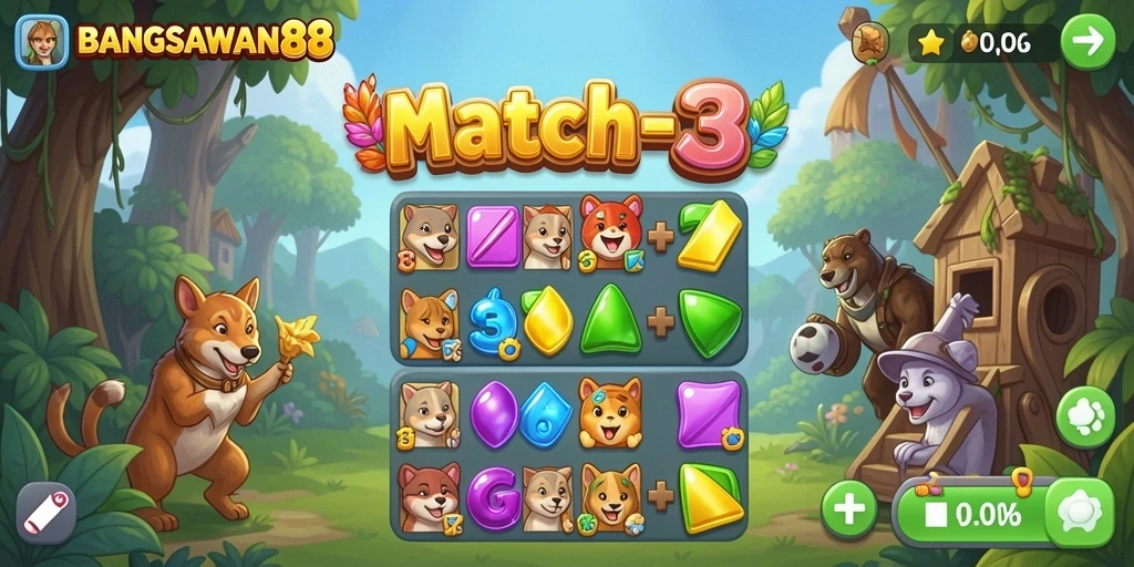 Tampilan gameplay <strong>BANGSAWAN88</strong> yang seru dan menantang di level permainan.