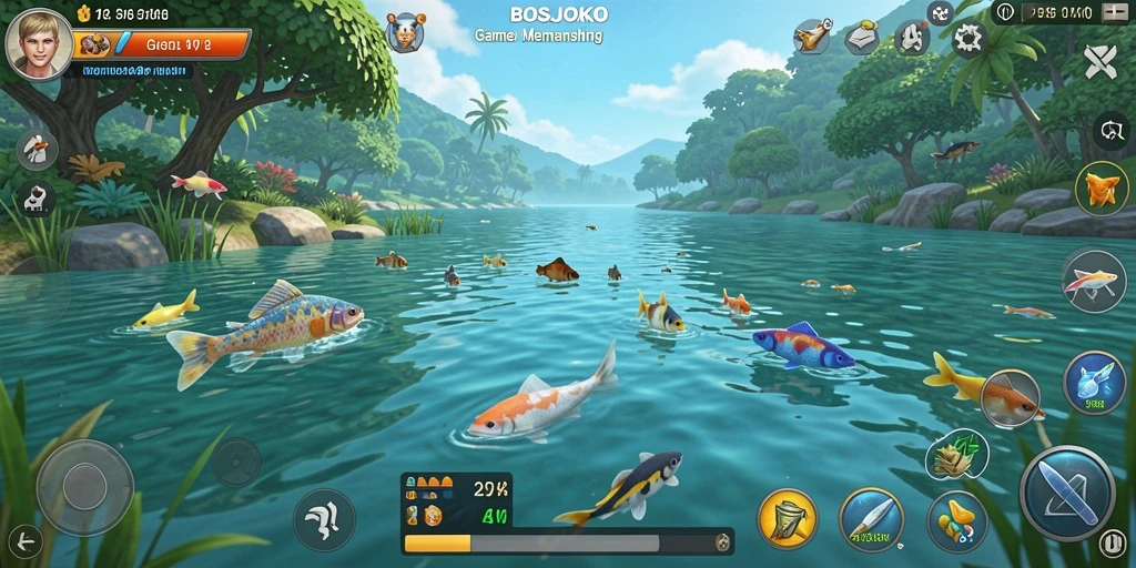 Tangkapan ikan besar di permainan memancing BOSJOKO.