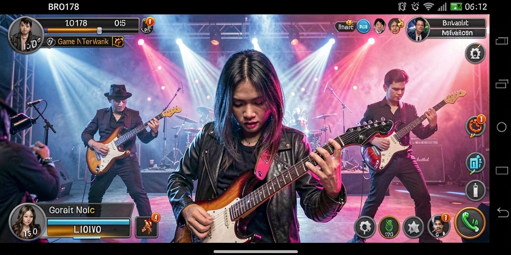 Tampilan gameplay BRO178 yang menarik dengan berbagai pilihan lagu.