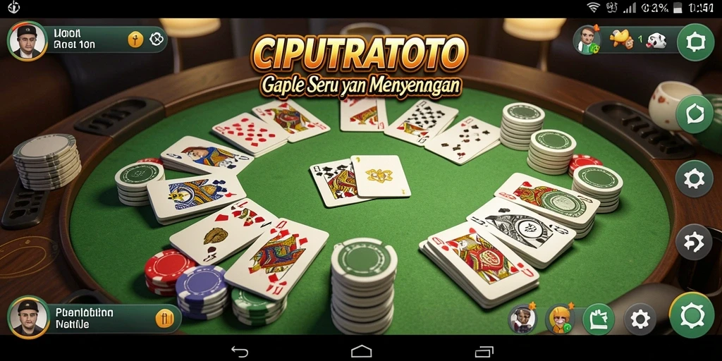 Tampilan gameplay seru dalam permainan Gaple CIPUTRATOTO.