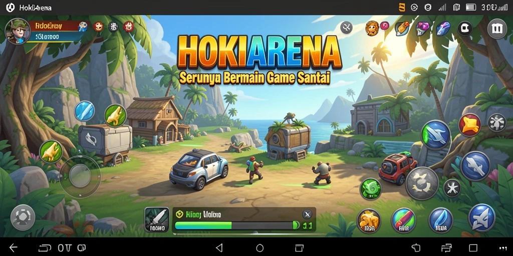 Tangkapan layar HOKIARENA menampilkan aksi gameplay santai yang seru.