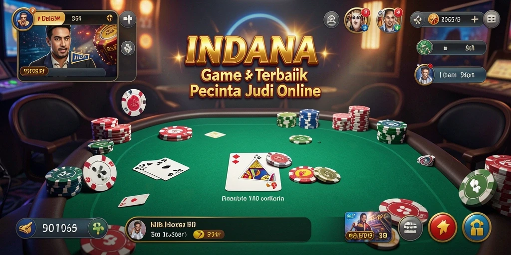 Screenshot utama INDAAA menampilkan gameplay poker yang mendebarkan.