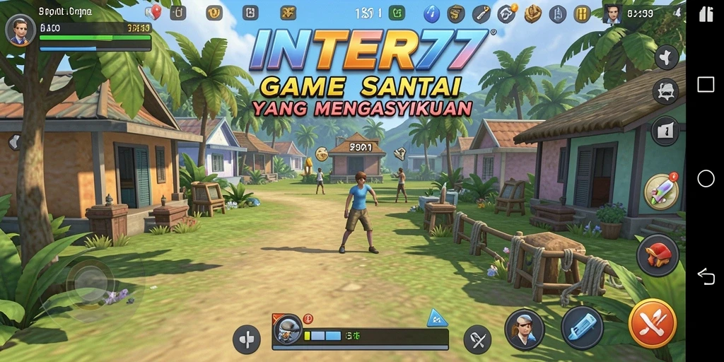 Tampilan gameplay <strong>INTER77</strong> yang ceria dan penuh tantangan.