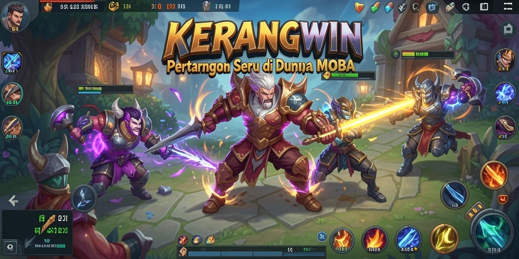 Tampilan gameplay KERANGWIN yang penuh aksi dan strategi.