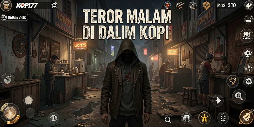 Gameplay menegangkan dalam KOPI77 dengan suasana kegelapan yang mencekam.