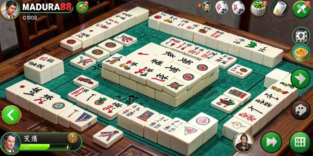 Screenshot gameplay MADURA88 menampilkan momen seru dalam permainan Mahjong.