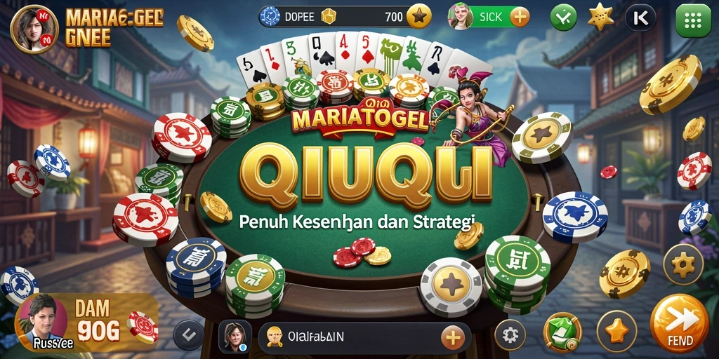 Tampilan gameplay seru dalam MARIATOGEL QiuQiu.
