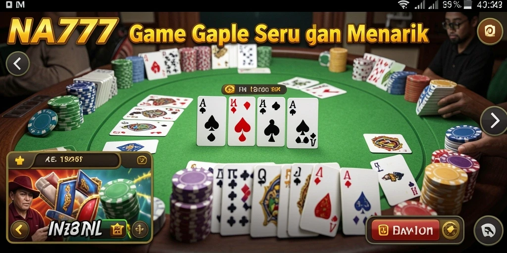 Tampilan gameplay Gaple yang seru dan interaktif di NA777.