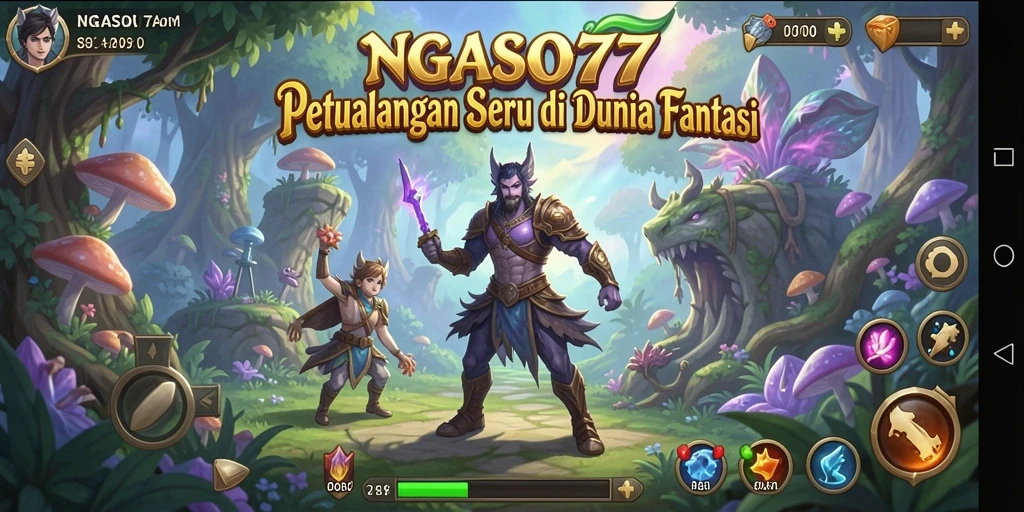 Screenshot NGASO77 menampilkan adegan epik dalam petualangan yang seru.