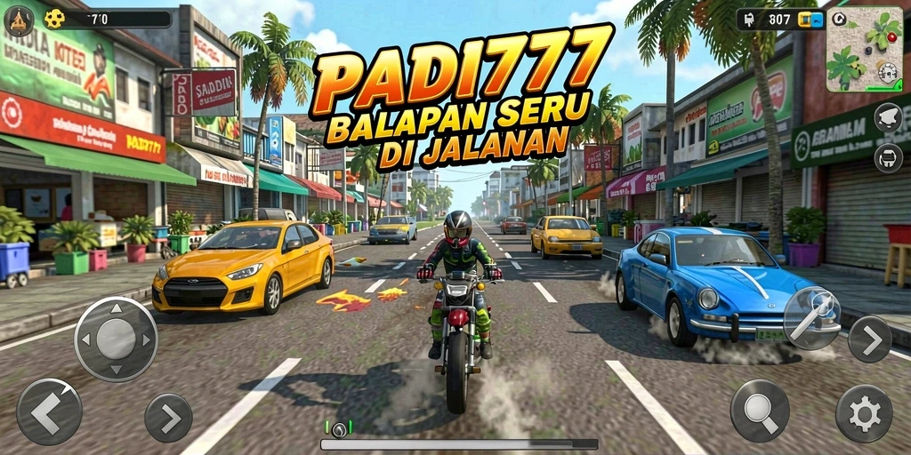 Tampilan gameplay Racing yang menarik dan menegangkan di PADI777.