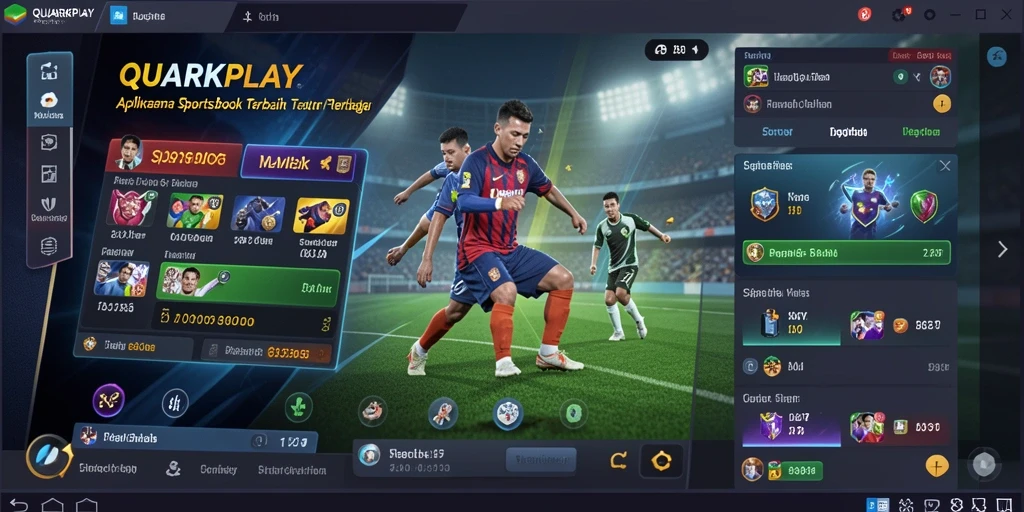Tampilan antarmuka pengguna QUARKPLAY yang menarik dan mudah digunakan.