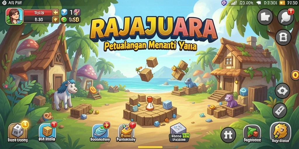 Tangkapan layar RAJAJUARA menunjukkan gameplay yang seru dan menantang.