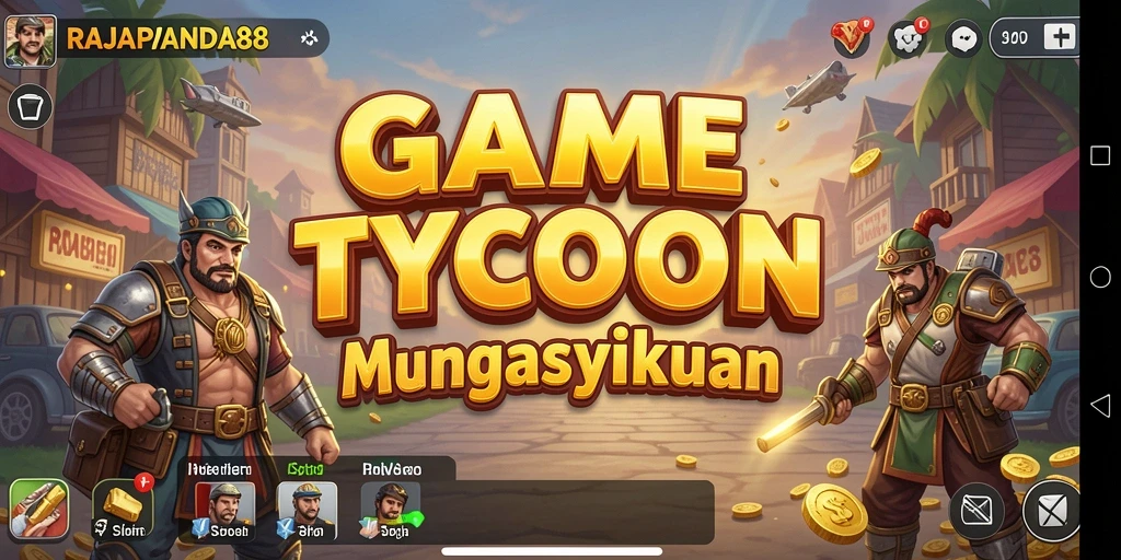 Tampilan gameplay seru di RAJAPANDA88 dengan elemen Tycoon.