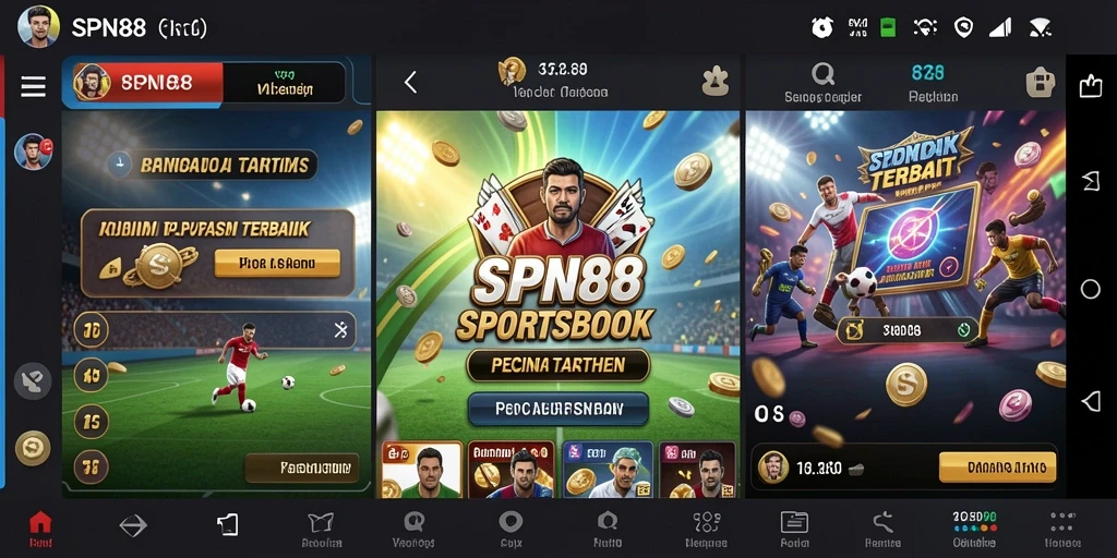 Tampilan aplikasi SPN88 dengan fitur taruhan menarik.