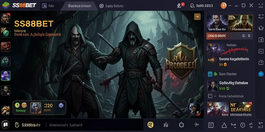 Screenshot gameplay SS88BET yang menampilkan suasana mencekam dan karakter menyeramkan.