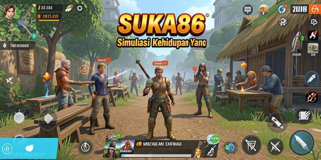 Tampilan gameplay menarik dari SUKA86 yang penuh warna dan dinamis.
