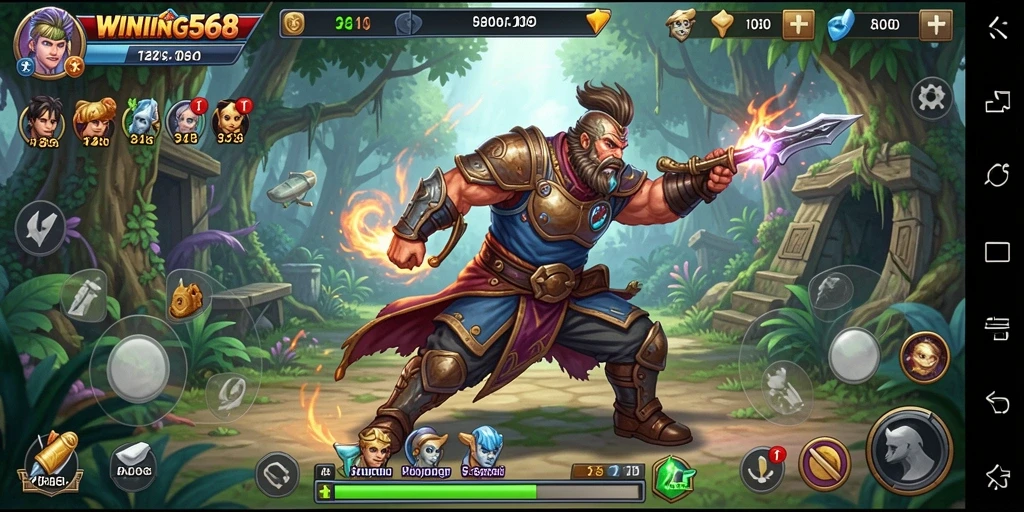 Tampilan gameplay <strong>WINNING568</strong> menunjukkan aksi petualangan yang mendebarkan.