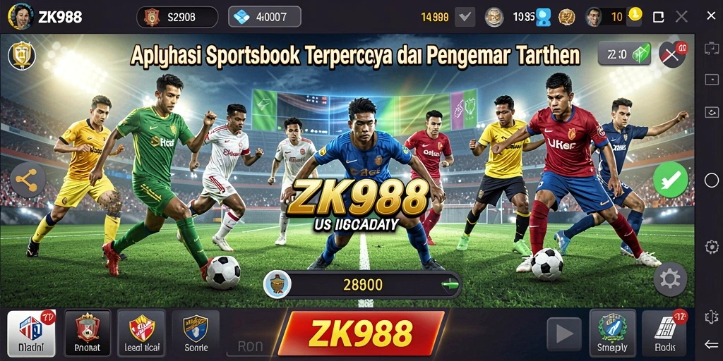 Tampilan gameplay menarik pada aplikasi Sportsbook ZK988.